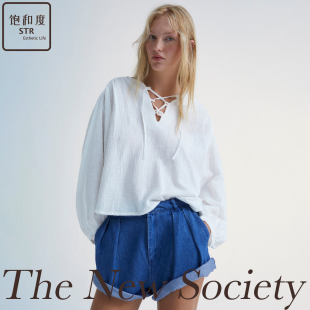 长袖 Society New 现货 圆领宽松上衣打底衫 西班牙The Melrose