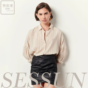 classic复古百搭条纹宽松长袖 在途 法国sessun 四季 Botan 衬衫
