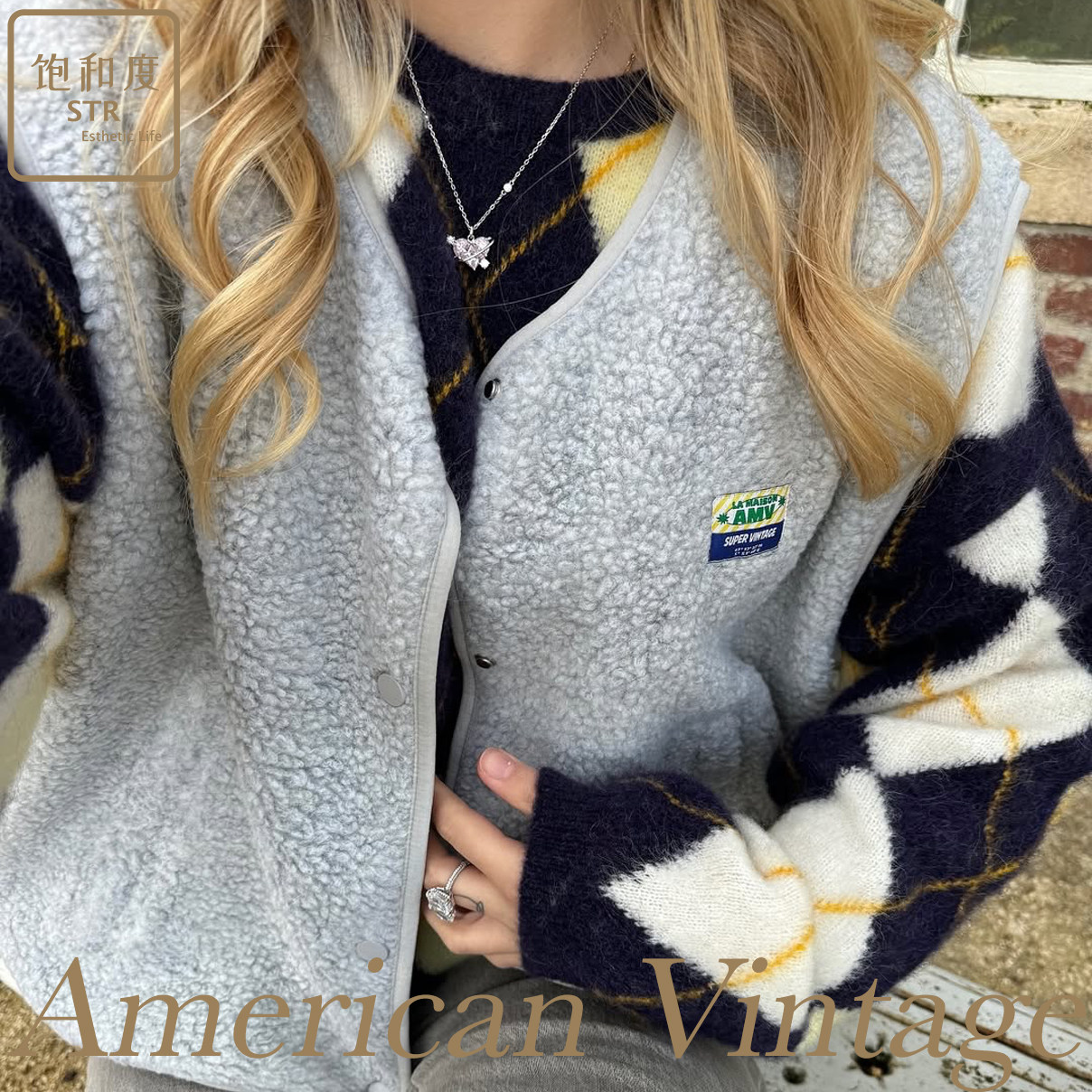 AMV在途 American Vintage 经典摇粒绒背心马甲明星博主同款背心