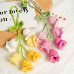 手工diy钩针编织铃兰花车挂材料包自制风铃挂件送女闺蜜女神礼物