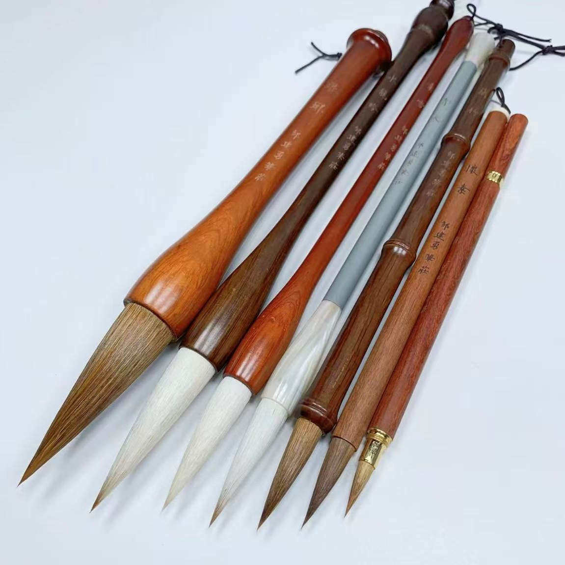 【配笔帘】7支毛笔套装 毛笔组合套装 对联提斗 楷书行书国画书法