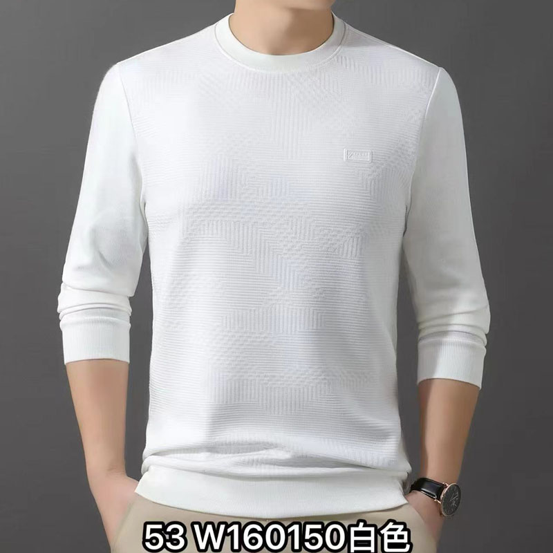 2025秋季新款卡地尼男士青年圆领休闲长袖卫衣打底衫货53W160150