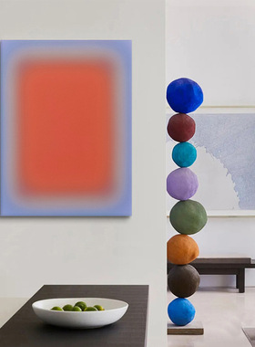 渐变 现代极简客厅装饰画设计师同款彩色壁画霓虹北欧ins风挂画