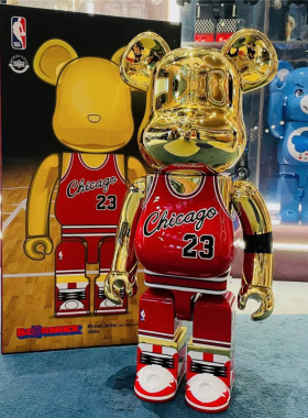 bearbrick400%暴力熊梵高向日葵兔子星月空摆件潮流玩具