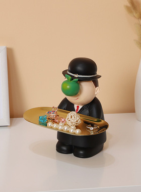 大艺术家马格利特收纳摆件乔迁生日礼物玄关放钥匙客厅家居