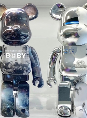 bearbrick400%暴力熊电镀儿童摆件雕塑潮玩潮流饰品客厅沙发卧室