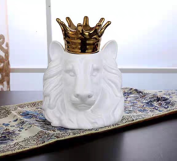 狮子头狐狸熊头动物收纳罐摆件酒柜装饰品摆设北欧风格摆件潮流,家居饰品,桌面摆件,淘宝优惠券,粉丝福利购,淘宝优惠卷