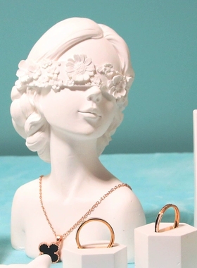 创意花朵少女摆件家居客厅茶几卧室摆设软装样品间收纳陈列首饰架