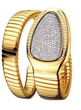 小众设计师款独家专利弹簧蛇头手镯B019