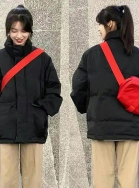 运动健身包防水吐司包大容量休闲红色牛津布单肩斜挎行李袋旅行包