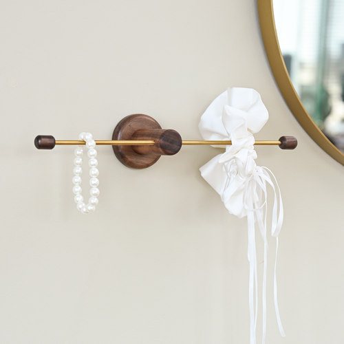 素风胡桃木发圈发箍头绳收纳神器