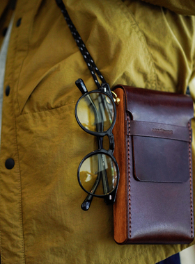 Needlework两针一线 21SS原创真皮+梨花木迷你斜挎包竖型小众高级