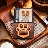 两针一线适用华为PuraX手机壳新款 真皮三星ZFlip6支架挂绳可斜挎 折叠屏小米mixflip2保护套高级感PuraX典藏版