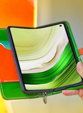 两针一线适用v5荣耀magic vs5折叠屏手机壳新款折叠屏v3荣耀vs2专用真皮全包高级感插卡挂绳斜挎防摔保护套