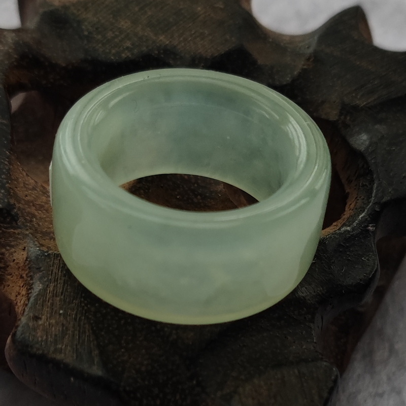 天然珠宝玉石扳指戒指细腻窄薄小