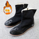 春夏秋中国风复古官靴男鞋 加绒中筒靴汉服靴高帮 祥云靴子透气布鞋