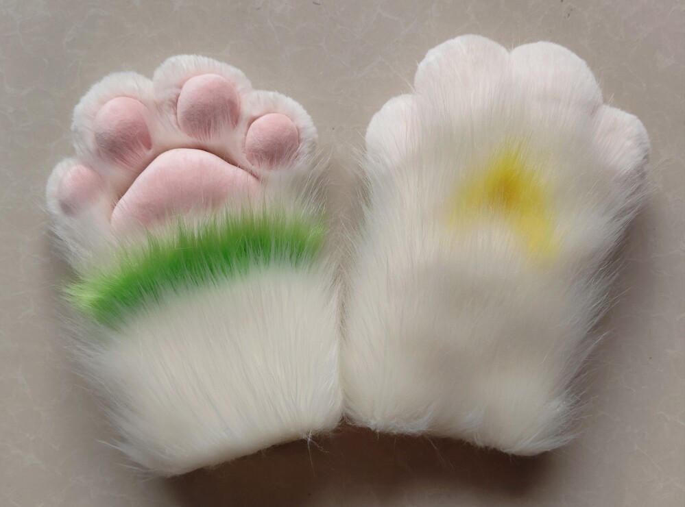 兽爪定制可做花纹可加长可露指fursuit兽装爪子可爱毛绒定制