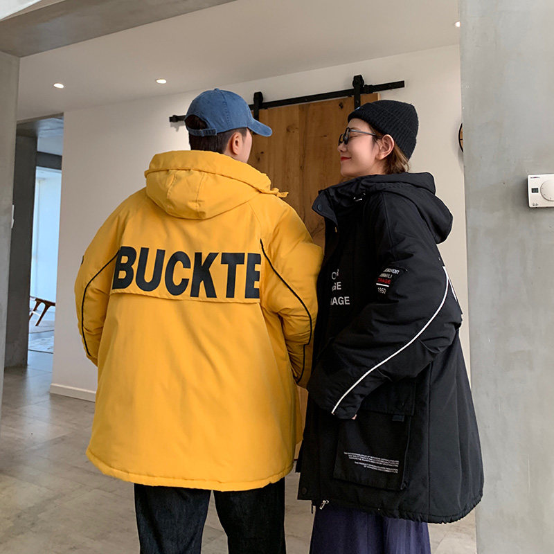 2020情侣棉衣男工装印花贴标棉服连帽外套棉袄男MY52-P100-控128,男装棉衣,星座207