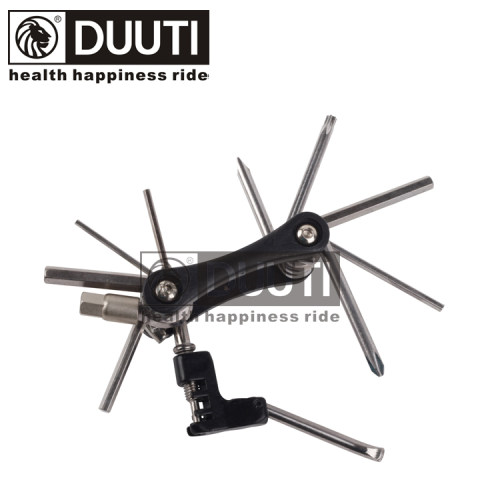 DUUTI 迪尤途 11功能 带截链器 自行车修理工具 多功能折叠工具