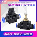 SA8mm 气动调节阀空压机软管节流阀调速开关气管接头快速接头HVFF