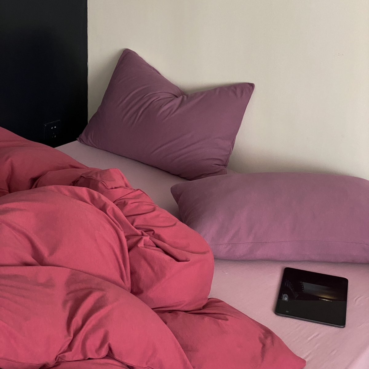 简约撞色四件套柔软针织棉