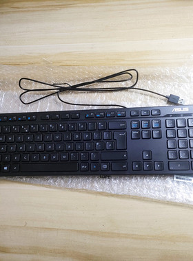 ASUS华硕UK版英式英文 USB有线键盘AW211笔记本台式通用键盘袋装