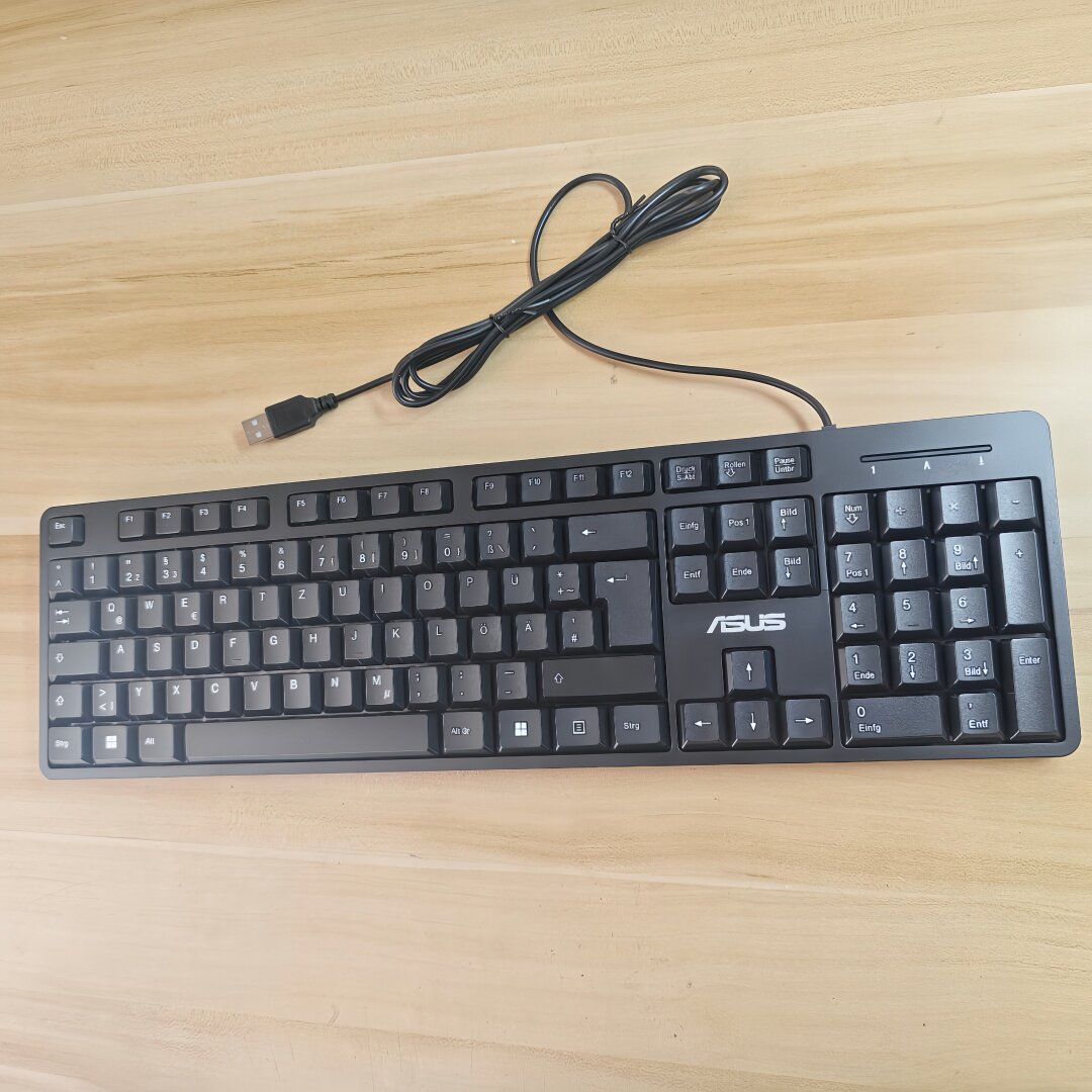 ASUS华硕K49德国德语布局 USB有线键盘笔记本台式通用外语键盘