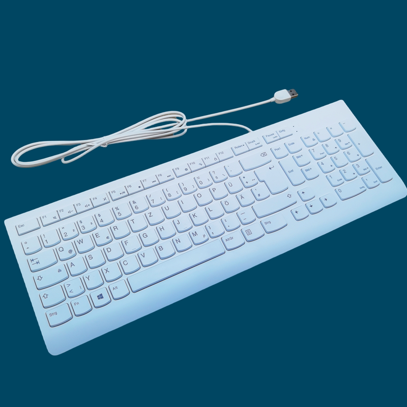 适用于联想德语德文键盘无线键鼠USB无线超薄蓝牙键盘指纹识别