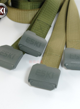 【清仓】正品ESKI战术腰带内腰带双锁扣头黑蓝卡其军绿轻便透气