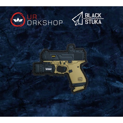 OurWorkshop Q版武器章 战术版格洛克  PVC魔术贴 臂章 士气章