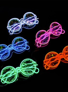 马赛克万花筒舞会扮酷墨镜LED