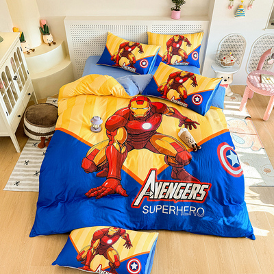 钢铁侠变形金刚高达纯棉四件套