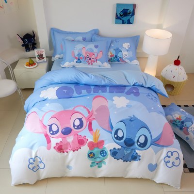 史迪仔全棉四件套纯棉迪士尼儿童