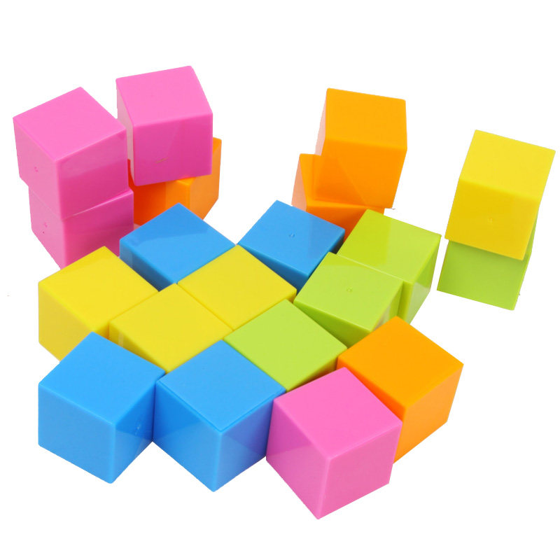 银河星30mm大正方体套装20粒袋装小学生数学几何模型教学教具演示