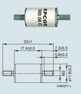 EPCOS放电管V10-A800X,B88069X9170C251