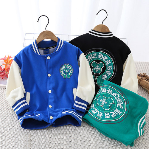 儿童装棒球服复合棉春秋季不起球