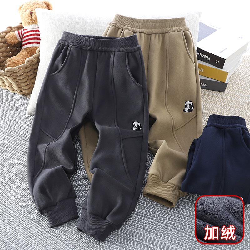 儿童纳米一体绒长裤秋冬装加厚新