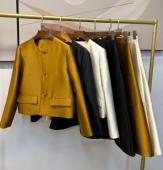 丝毛圆领外套 丝毛伞摆半裙