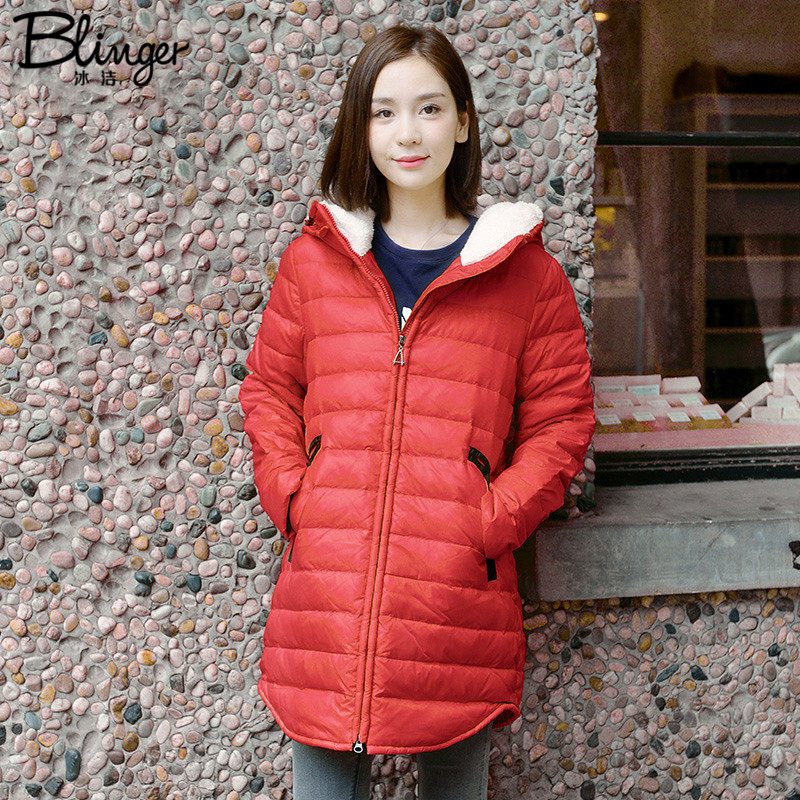 BingJie Down Jackets lady Mid length version Hooded Korean Edition student Show thin Sweet Winter clothes 2018 new pattern coat Special Offerin the Women's clothing/Boutique , Down  category - from Buy2taobao.com to provide professional Taobao agent buy service