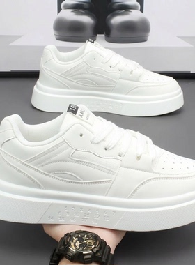 高颜值新款男女同款情侣小白鞋厚底百搭休闲运动鞋学生潮流板鞋