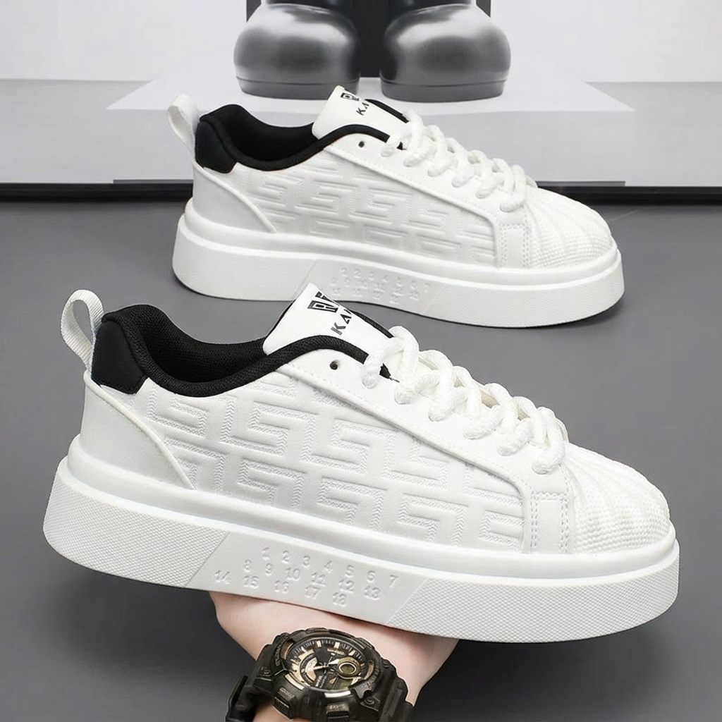 2026新款厚底小白鞋女贝壳头男士时尚印花厚底板鞋轻便休闲运动鞋,女鞋,休闲板鞋,淘宝优惠券,粉丝福利购,淘宝优惠卷