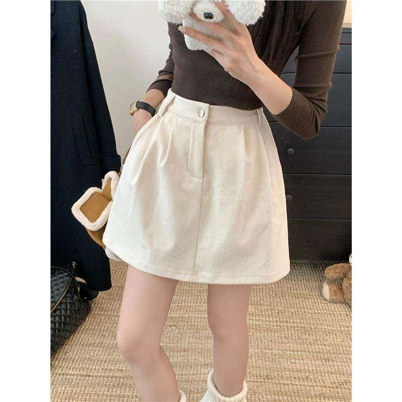 松紧腰灯芯绒半身裙2026秋冬新款高腰a字裙遮胯口袋花苞裙短裙女,女装/女士精品,大码半身裙,淘宝优惠券,粉丝福利购,淘宝优惠卷