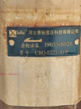 河北赛锐SaiRui液压 齿轮油泵 CBQ-F573-AFP 陶瓷机液压站泵配件