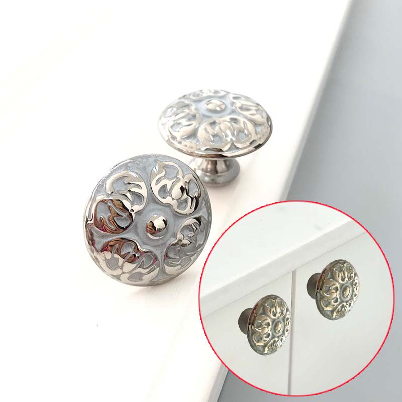 轻奢象牙白拉手现代简约橱柜鞋柜子衣柜门五金抽屉把手美式单孔小