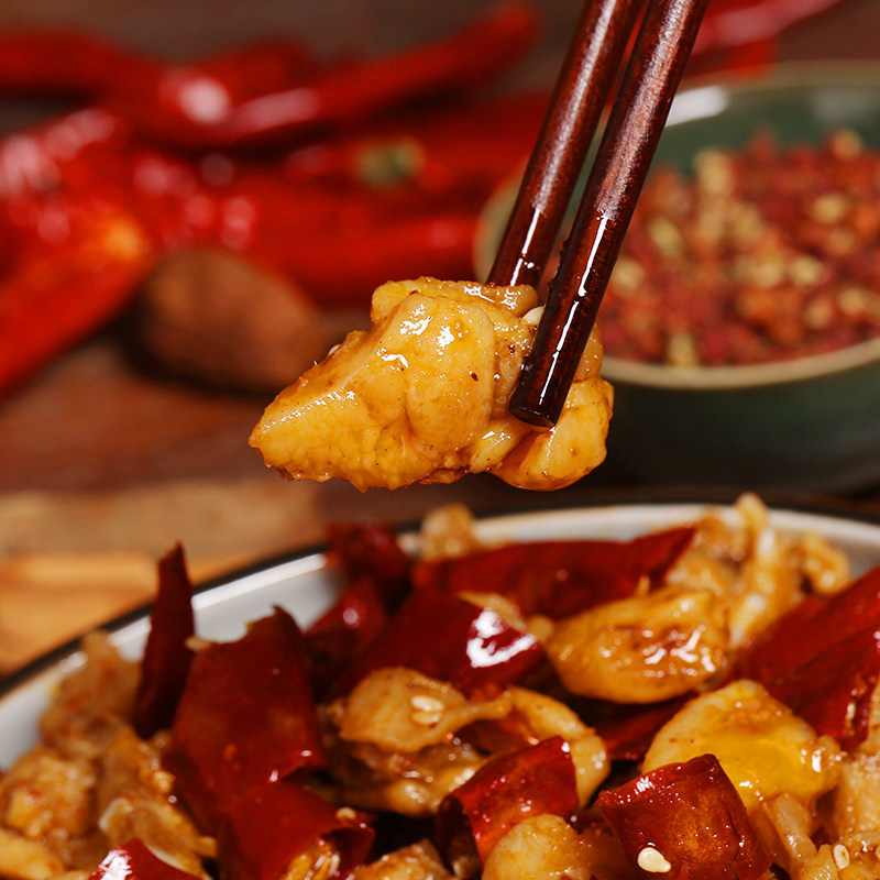 麻辣冷吃兔 盐帮兔丁兔肉香辣零食下酒菜宵夜 鲜兔炒制自贡美食