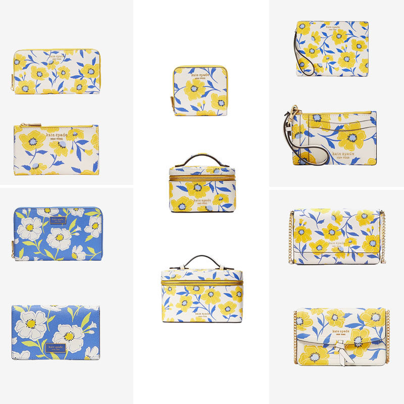 Kate spade 2024新款太阳花WOC链条小方包斜挎包钱包化妆包手腕包