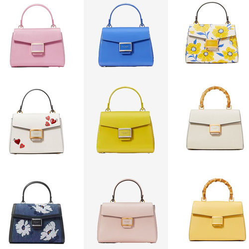 katespade方扣小甜美翻盖小方包