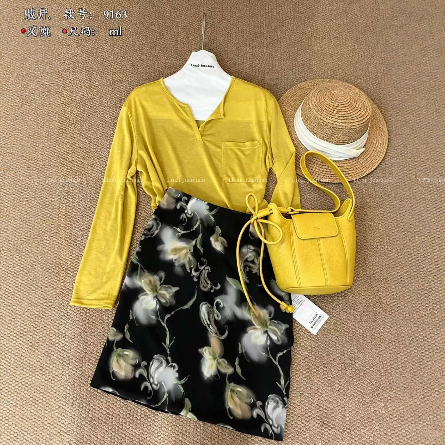 NANHAN楠涵两件套时尚百搭显瘦印花体恤半身裙套装女夏季防晒穿搭