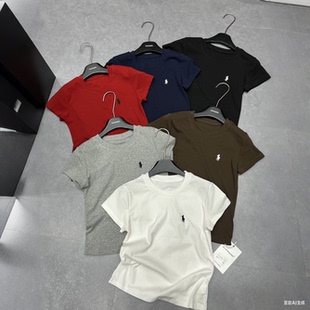 圓領(lǐng)套頭純色小衫 BSMD正品 短袖 T恤女合身小版 T簡約百搭顯瘦減齡夏
