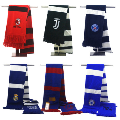 足球周边冬季保暖针织围巾